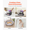 VEVOR Mattress Vacuum Cleaner, 550W Bed Vacuum Cleaner with 18Kpa Powerful Suction and Dual Dust Bin, HEPA Filter & Heating, Ultrasound Tech & Cleaning Lights, Handheld for Bed, Sofa, Corded, Gray