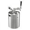 VEVOR 128oz Mini Keg, Pressurized Growler Tap System, 304 Stainless Steel Beer Kit, with Co2 Regulator, Self-Closing Faucet, Keeps Fresh and Carbonation for Homebrew, Craft and Draft Beer