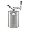 VEVOR 170oz Mini Keg, Pressurized Growler Tap System, 304 Stainless Steel Beer Kit, with Co2 Regulator, Self-Closing Faucet, Keeps Fresh and Carbonation for Homebrew, Craft and Draft Beer