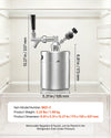 VEVOR 64oz Mini Keg, Pressurized Growler Tap System, 304 Stainless Steel Beer Kit, with Co2 Regulator, Self-Closing Faucet, Keeps Fresh and Carbonation for Homebrew, Craft and Draft Beer