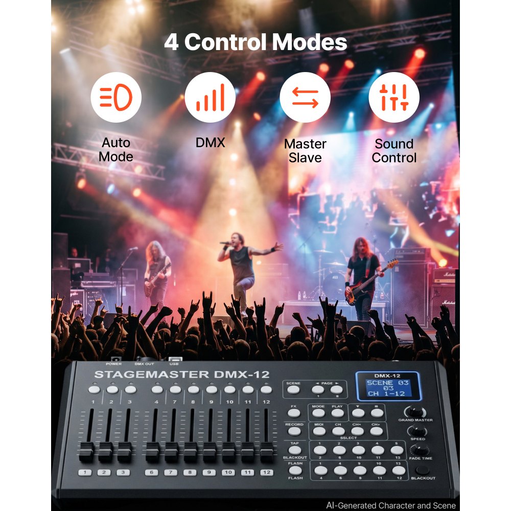 VEVOR Stage Light with Barn Doors, 200 W 6 in 1 COB Par Light RGBWA-U-V, Spotlight for Event, Wedding, Church, Theater, Bar, Concert, Auto/DMX/Master-Slave/Sound Control, Signal Cable & Power Cord