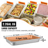 VEVOR 6 Pack Steam Table Pans 20.9 x 12.8 x 2.6 Inch Deep Steam Table Pan Full Size 8.5L Deep Food Container Stainless Steel Oven Tray Hotel Pans Anti-Jam Steam Table Food Pan