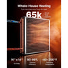 VEVOR Water to Air Heat Exchanger, 14 x 14 in Finned Tube HVAC Heat Exchanger Coil with Copper Tubes & Aluminum Fins, 65K BTU Output for Outdoor Wood Furnace, Hydronic Heating & Cooling Systems