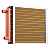 VEVOR Water to Air Heat Exchanger, 14 x 14 in Finned Tube HVAC Heat Exchanger Coil with Copper Tubes & Aluminum Fins, 65K BTU Output for Outdoor Wood Furnace, Hydronic Heating & Cooling Systems