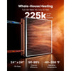 VEVOR Water to Air Heat Exchanger, 24 x 24 in Finned Tube HVAC Heat Exchanger Coil with Copper Tubes & Aluminum Fins, 225K BTU Output for Outdoor Wood Furnace, Hydronic Heating & Cooling Systems