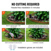 VEVOR Steel Landscape Edging, 10-pack Steel Garden Edging Borders, 39.6" L x 2" H Strips, Hammer-in Edging Border, Bendable Metal Landscape Edging for Yard, Garden, 2.5" Spike Height, Rustic Brown
