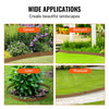VEVOR Steel Landscape Edging, 10-pack Steel Garden Edging Borders, 39.6" L x 2" H Strips, Hammer-in Edging Border, Bendable Metal Landscape Edging for Yard, Garden, 2.5" Spike Height, Rustic Brown