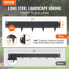 VEVOR Steel Landscape Edging, 5-pack Steel Garden Edging Borders, 39" L x 4" H Strips, Hammer-in Edging Border, Bendable Metal Landscape Edging for Yard, Garden, Lawn, 3.15" Spike Height, Black