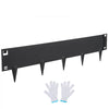 VEVOR Steel Landscape Edging, 5-pack Steel Garden Edging Borders, 39" L x 4" H Strips, Hammer-in Edging Border, Bendable Metal Landscape Edging for Yard, Garden, Lawn, 3.15" Spike Height, Black