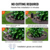 VEVOR Steel Landscape Edging, 5-pack Steel Garden Edging Borders, 39" L x 5" H Strips, Hammer-in Edging Border, Bendable Metal Landscape Edging for Yard, Garden, Lawn, 3.15" Spike Height, Brown