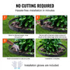 VEVOR Steel Landscape Edging, 4-pack Steel Garden Edging Borders, 40" L x 8" H Strips, Hammer-in Edging Border with 6 Clips, Bendable Metal Landscape Edging for Yard, Garden, Lawn