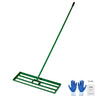 VEVOR Lawn Leveling Rake, 36"x10" Level Lawn Tool, Heavy-duty Lawn Leveler with 78" Steel Extended Handle, Yard Leveling Rake Suit for Garden, Golf Lawn, Farm