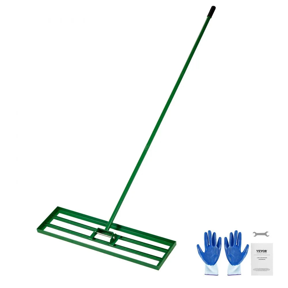 VEVOR Lawn Leveling Rake, 36"x10" Level Lawn Tool, Heavy-duty Lawn Leveler with 78" Steel Extended Handle, Yard Leveling Rake Suit for Garden, Golf Lawn, Farm