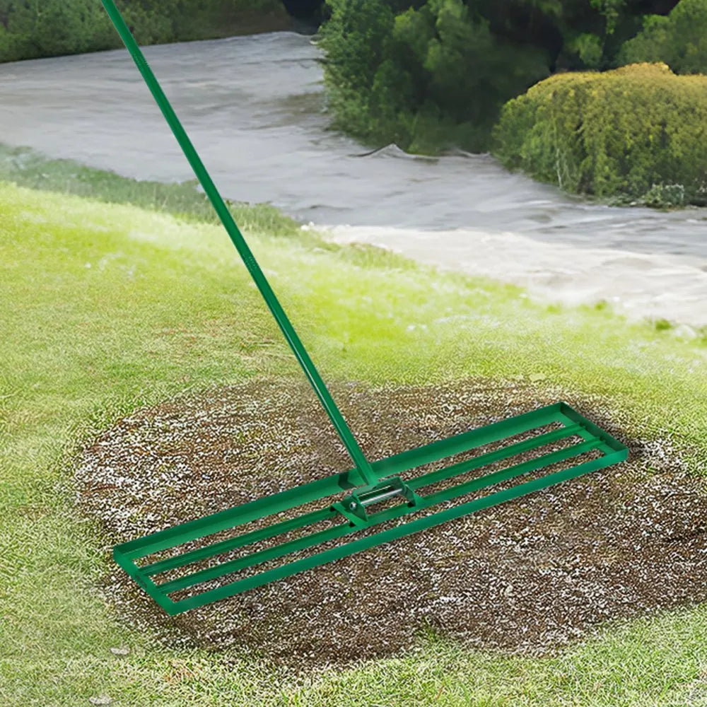 VEVOR Lawn Leveling Rake, 48"x10" Level Lawn Tool, Heavy-duty Lawn Leveler with 78" Steel Extended Handle, Yard Leveling Rake Suit for Garden, Golf Lawn, Farm