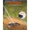 VEVOR Lawn Leveling Rake, Lawn Leveler with 78 in Handle, 17x10 in Ground Plate, Rust-Resistant Carbon Steel Soil Leveler, 5 Heights Adjustable, Effort Saving Lawn Leveling Tool for Yard Golf Court