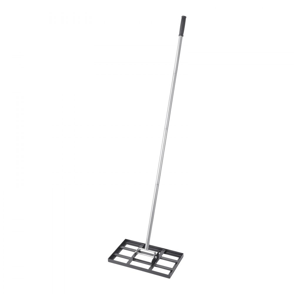 VEVOR Lawn Leveling Rake, Lawn Leveler with 78 in Handle, 17x10 in Ground Plate, Rust-Resistant Carbon Steel Soil Leveler, 5 Heights Adjustable, Effort Saving Lawn Leveling Tool for Yard Golf Court
