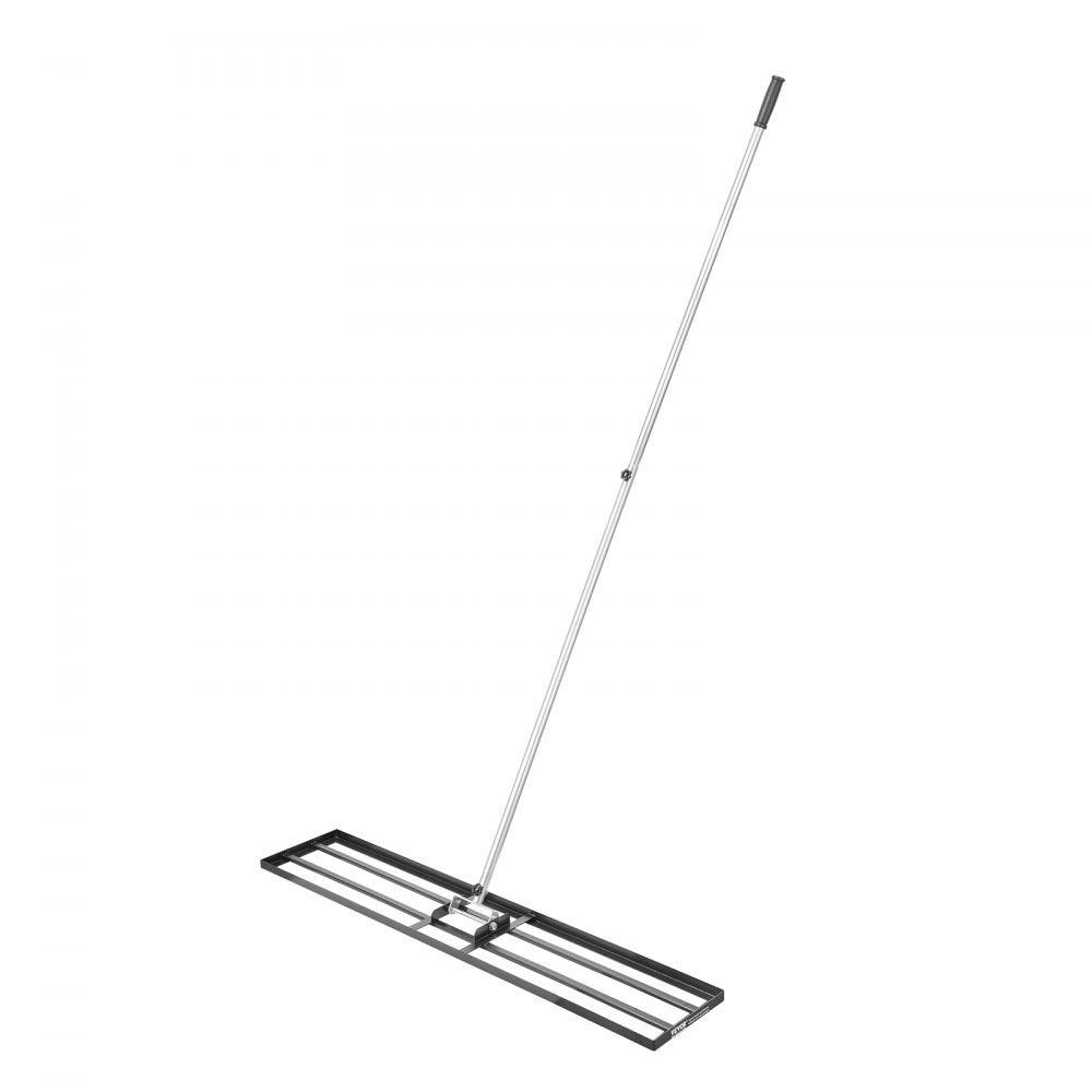 VEVOR Lawn Leveling Rake, Lawn Leveler with 83.9 in Handle, 48x10 in Ground Plate, Rust-Resistant Carbon Steel Soil Leveler, 2 Heights Adjustable, Effort Saving Lawn Leveling Tool for Yard Golf Court