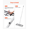 VEVOR Lawn Leveling Rake, Lawn Leveler with 83.9 in Handle, 30x10 in Ground Plate, Rust-Resistant Carbon Steel Soil Leveler, 3 Heights Adjustable, Effort Saving Lawn Leveling Tool for Yard Golf Court