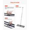 VEVOR Updated Lawn Leveling Rake with Roller, 48'' x 10" Stainless Steel Lawn Leveler with 83.9'' Adjustable Handle, Heavy Duty Yard Leveling Rake, Effort Saving Lawn Leveling Tool for Yard Golf Court