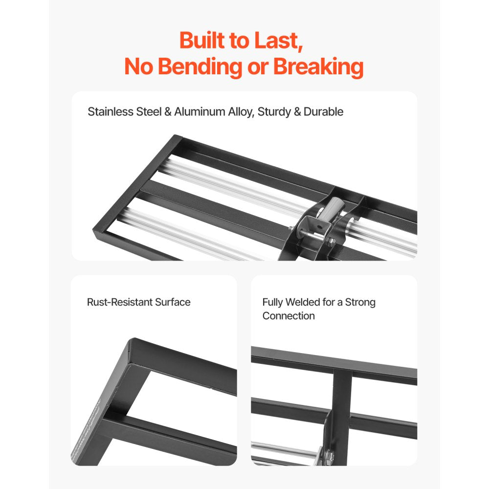 VEVOR Updated Lawn Leveling Rake with Roller, 48'' x 10" Stainless Steel Lawn Leveler with 83.9'' Adjustable Handle, Heavy Duty Yard Leveling Rake, Effort Saving Lawn Leveling Tool for Yard Golf Court