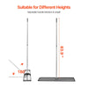 VEVOR Updated Lawn Leveling Rake with Roller, 48'' x 10" Stainless Steel Lawn Leveler with 83.9'' Adjustable Handle, Heavy Duty Yard Leveling Rake, Effort Saving Lawn Leveling Tool for Yard Golf Court