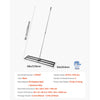 VEVOR Updated Lawn Leveling Rake with Roller, 48'' x 10" Stainless Steel Lawn Leveler with 83.9'' Adjustable Handle, Heavy Duty Yard Leveling Rake, Effort Saving Lawn Leveling Tool for Yard Golf Court