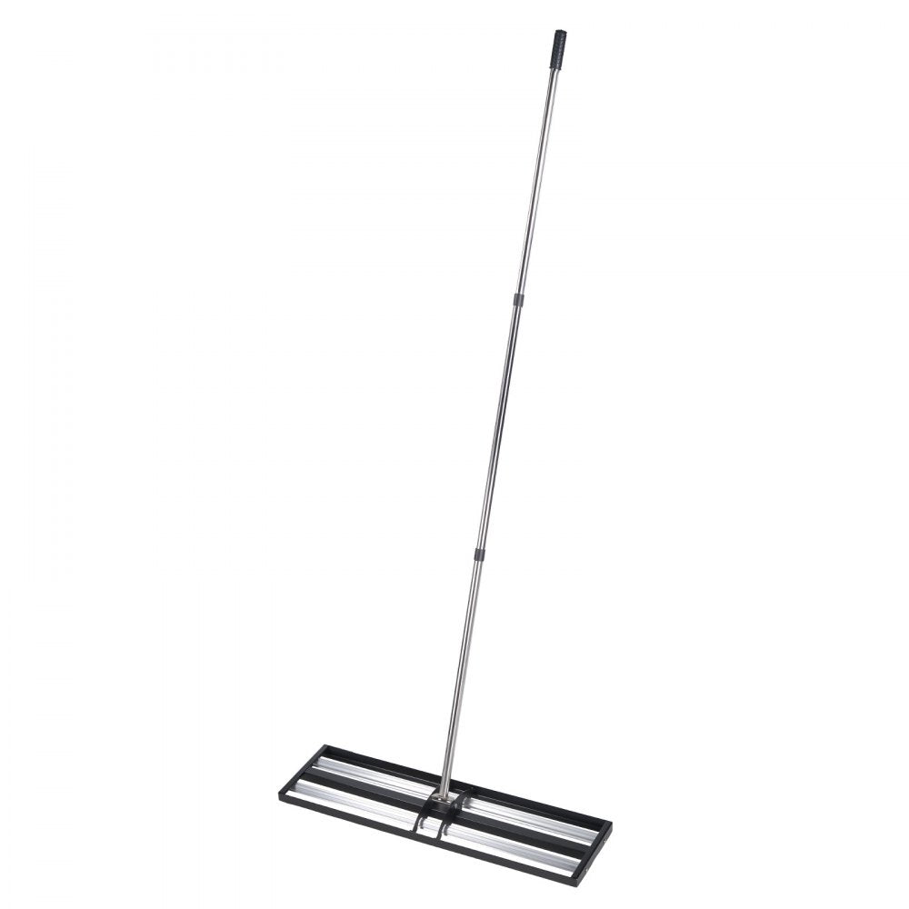 VEVOR Updated Lawn Leveling Rake with Roller, 36" x 10" Stainless Steel Lawn Leveler with 83.9" Adjustable Handle, Heavy Duty Yard Leveling Rake, Effort Saving Lawn Leveling Tool for Yard Golf Court