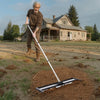 VEVOR Updated Lawn Leveling Rake with Roller, 36" x 10" Stainless Steel Lawn Leveler with 83.9" Adjustable Handle, Heavy Duty Yard Leveling Rake, Effort Saving Lawn Leveling Tool for Yard Golf Court