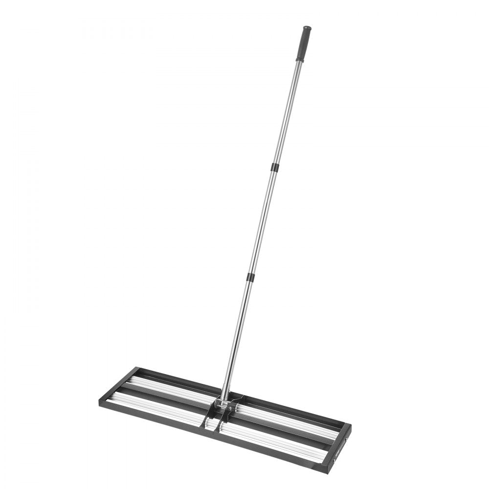 VEVOR Updated Lawn Leveling Rake with Roller, 36" x 10" Stainless Steel Lawn Leveler with 83.9" Adjustable Handle, Heavy Duty Yard Leveling Rake, Effort Saving Lawn Leveling Tool for Yard Golf Court