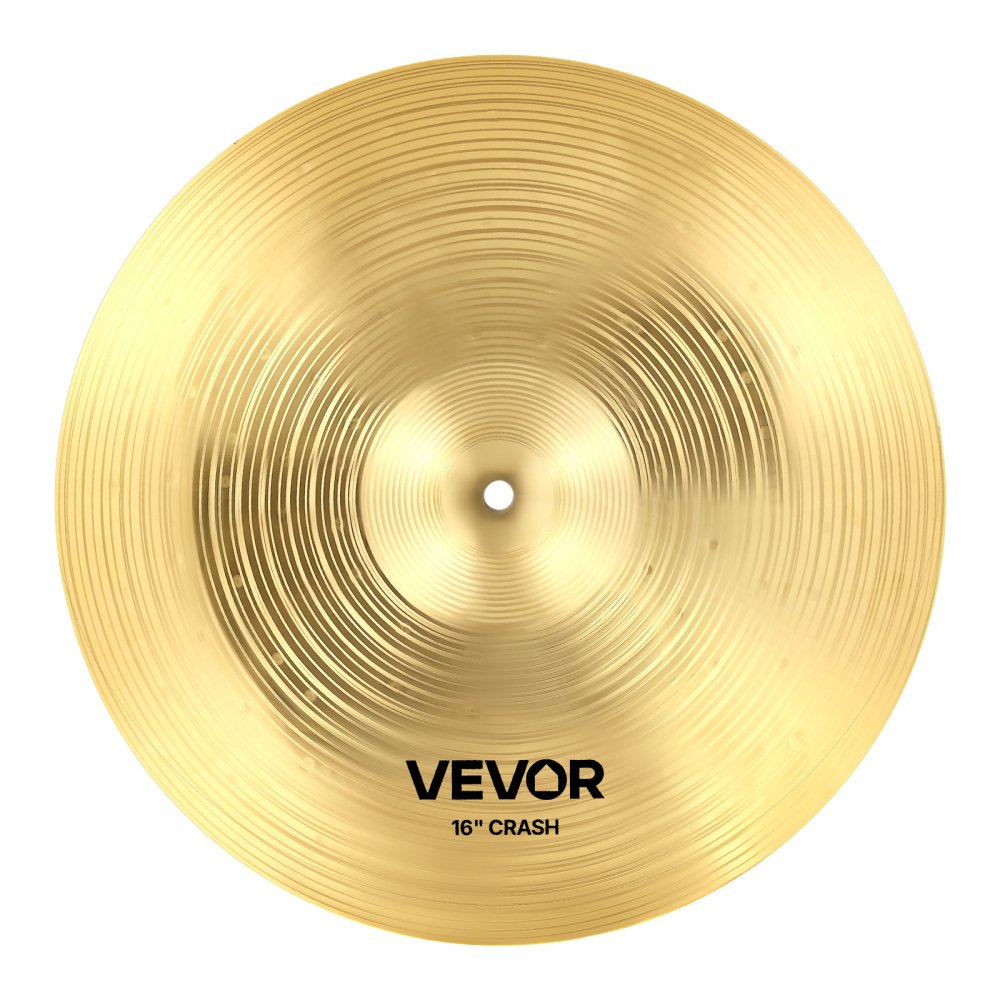VEVOR Cymbal Pack, 3 Pieces Cymbals for Drum Set, Alloy Cymbals Drum Set Includes 14-inch Hi-Hats, 16-inch Crash, 20-inch Ride, Drumsticks & Cymbal Bag, Alloy Cymbal Pack for Drummer, Bright Copper