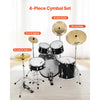 VEVOR Cymbal Pack, 4 Pieces Cymbals for Drum Set, Alloy Cymbals Drum Set Includes 14-inch Hi-Hats, 16-inch Crash, 20-inch Ride, 10-inch Splash, Drumsticks & Cymbal Bag, Alloy Cymbal Pack for Drummer