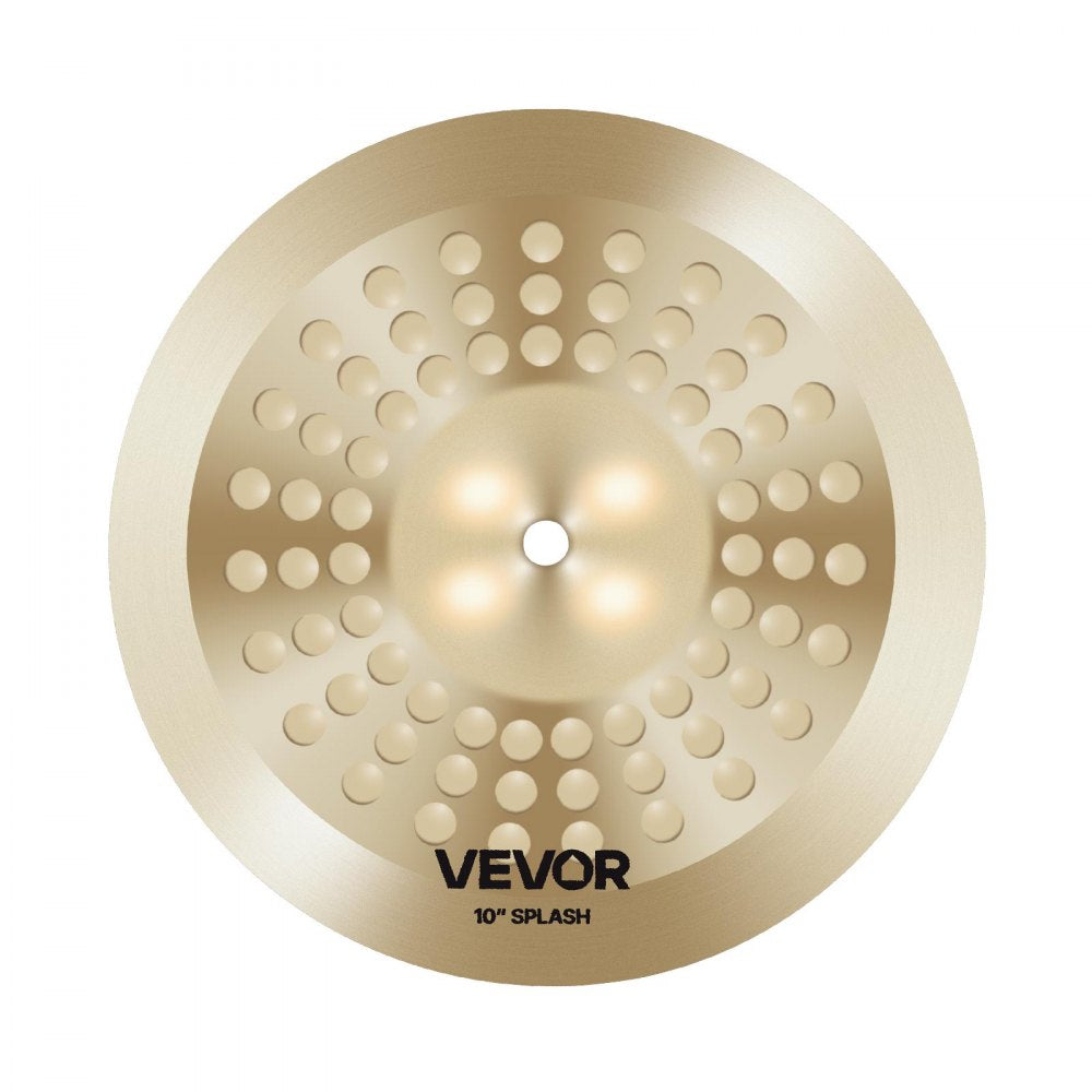 VEVOR Cymbal Pack, 4 Pieces Cymbals for Drum Set, Alloy Cymbals Drum Set Includes 14-inch Hi-Hats, 16-inch Crash, 20-inch Ride, 10-inch Splash, Drumsticks & Cymbal Bag, Alloy Cymbal Pack for Drummer