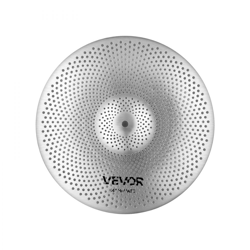 VEVOR Low Volume Cymbal Pack, 4 Pieces Quiet Cymbals for Drum Set, Alloy Cymbals Drum Set Includes 14-inch Hi-Hats, 16-inch Crash, 18-inch Crash, 20-inch Ride, Drumsticks & Cymbal Bag, Bright Copper
