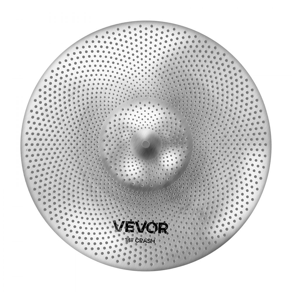 VEVOR Low Volume Cymbal Pack, 4 Pieces Quiet Cymbals for Drum Set, Alloy Cymbals Drum Set Includes 14-inch Hi-Hats, 16-inch Crash, 18-inch Crash, 20-inch Ride, Drumsticks & Cymbal Bag, Bright Copper