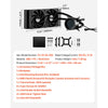 VEVOR CPU Liquid Cooler, AIO CPU Water Cooler - 120mm PWN Fans, Pump, 1.8'' Display, Max. 2200RPM CPU Cooling Fan, Efficient Black PC Water Cooler for Intel 115X/1366/2011/1700/1200, AMD AM4/AM5
