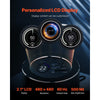 VEVOR CPU Liquid Cooler, AIO CPU Water Cooler - 3 x 120mm PWN Fans, Pump & 2.1'' LCD Display, Max 2200PRM Black CPU Cooling Fan, Compatible for Intel 115X/1366/2011/1700/1200, AMD AM4/AM5
