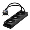VEVOR CPU Liquid Cooler, AIO CPU Water Cooler - 3 x 120mm PWN Fans, Pump & 2.1'' LCD Display, Max 2200PRM Black CPU Cooling Fan, Compatible for Intel 115X/1366/2011/1700/1200, AMD AM4/AM5