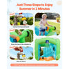 VEVOR Inflatable Bounce House, 11.3 x 12.3 x 7.0 ft Inflatable Bounce House Water Slide, Bouncer Castle with Castle Bounces, Basketball Hoop, Splash Pool & Water Ring Toss, for 3 to 4 Kids Ages 3 to 8