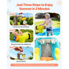 VEVOR Inflatable Bounce House, 11.6 x 13.1 x 7.7 ft Inflatable Bounce House Water Slide, Bouncer Castle with Bounces Zone, Climbing Wall, Splash Pool & Water Ring Toss, for 3 to 4 Kids Ages 3 to 8