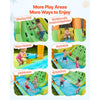 VEVOR Inflatable Bounce House, 13.3 x 11.4 x 8.4 ft Inflatable Bounce House Water Slide, Bouncer Castle with Climbing Wall, Double Tall Slides, Splash Pool & Mini Soccer, for 3 to 4 Kids Ages 3 to 8