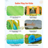 VEVOR Inflatable Bounce House, 13.3 x 11.4 x 8.4 ft Inflatable Bounce House Water Slide, Bouncer Castle with Climbing Wall, Double Tall Slides, Splash Pool & Mini Soccer, for 3 to 4 Kids Ages 3 to 8