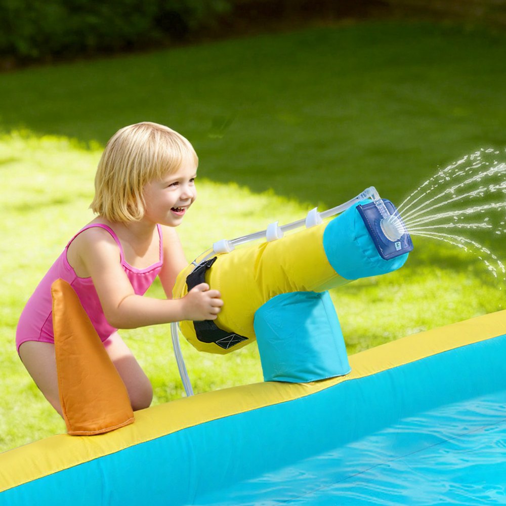 VEVOR Inflatable Bounce House, 12.5 x 13.1 x 6.5 ft Inflatable Bounce House Water Slide, Bouncer Castle with Castle Bounces, Basketball Hoop, Splash Pool & Water Ring Toss, for 3 to 4 Kids Ages 3 to 8