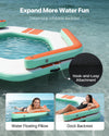 VEVOR Inflatable Floating Dock, 8.5 x 8.5 FT Inflatable Dock Platform, Non-Slip Water Air Mat with Portable Carrying Bag and Detachable Ladder, Floating Water Platform Island Raft for Pool Beach Ocean