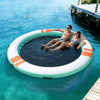 VEVOR Inflatable Floating Dock, 12 FT Round Inflatable Dock Platform, Non-Slip Water Air Mat with Portable Carrying Bag and Detachable Ladder, Floating Water Platform Island Raft for Pool Beach Ocean