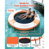 VEVOR Inflatable Floating Dock, 8 FT Inflatable Dock Platform, Non-Slip Water Air Mat with Portable Carrying Bag and Detachable Ladder, Floating Water Platform Island Raft for Pool Beach Ocean, Orange