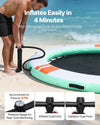 VEVOR Inflatable Floating Dock, 8 FT Round Inflatable Dock Platform, Non-Slip Water Floating Mat with Portable Carrying Bag & Detachable Ladder, Platform Island Raft for Pool Beach Ocean