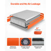 VEVOR Inflatable Floating Dock construction graphic showing drop stitch PVC, valve and seams