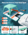 VEVOR Inflatable Floating Dock, 10 x 6 FT Inflatable Dock Platform, Non-Slip Water Air Mat with Portable Carrying Bag and Detachable Ladder, Floating Water Platform Island Raft for Pool Beach Ocean