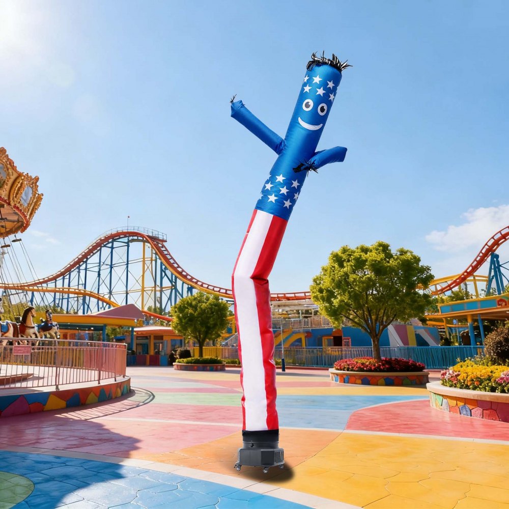 VEVOR Inflatable Tube Man with Blower, 10 ft Tall, Wacky Waving Wind Flying Inflatable Dancing Tube Guy with 3/4 HP IPX3 Waterproof Blower Fan, for Outdoor Advertising Business Store Party Decoration