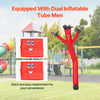 VEVOR Inflatable Tube Man Set, 6 ft Tall, Wacky Waving Inflatable Dancing Tube Guy with 1/15 HP Blower, PP Shell IPX3 Waterproof Blower Fan, for Outdoor Advertising Business Store Party